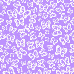 Seamless vector illustration print pattern background wallpaper with butterflies summer spring for textile, paper, pack etc 