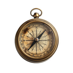 Antique Compass Isolated on Transparent Background