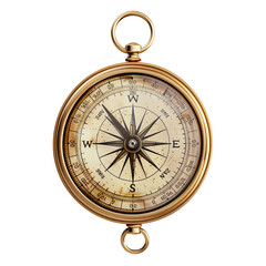 Antique Compass Isolated on Transparent Background