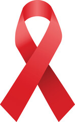 Red Ribbon awareness a symbol for support for HIV and AIDS patients