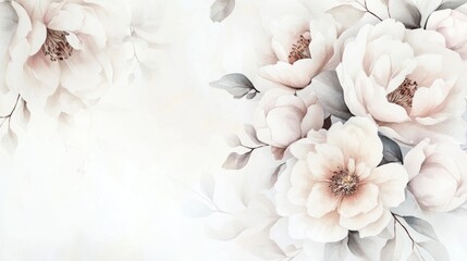 Delicate Watercolor Floral Composition for Elegant Home Decor