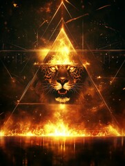 Burning Jaguar Geometry: Intense Flames in a Pyramid of Candles