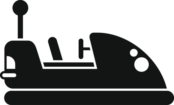 black bumper car icon clip art preview