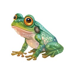 Obraz premium Frog Spirit animal cartoon isolated whitebackground 16:9