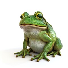 Frog Wonder emotion fantasy animal cartoon isolated whitebackground