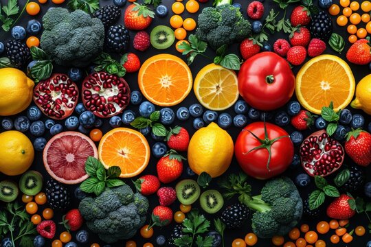 abstract background in colors and patterns for National Vegetarian Week - Powered by Adobe