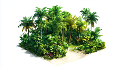 Fototapeta premium A beautiful small forest clipart