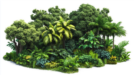 Fototapeta premium A beautiful small forest clipart