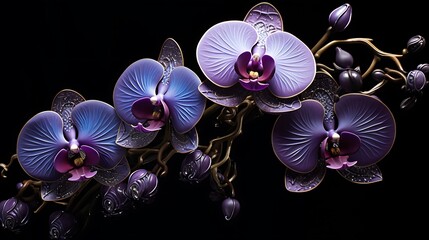 A purple orchid with intricate exotic details