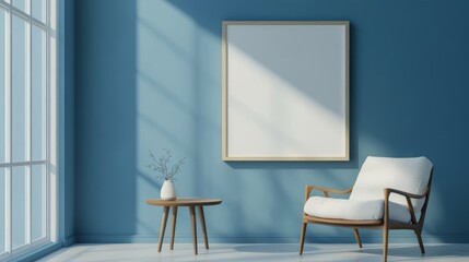 Explore this elegantly stylish living room that features a chic minimalist couch, beautiful wall decor, and an array of cozy accents, all of which are perfect for enhancing contemporary interiors