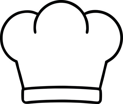 recommend clip art: Simple Black And White Chef Hat Icon Isolated On White Background For Culinary And Cooking Illustrations