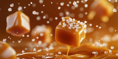 Irresistibly delicious salted caramel cubes float effortlessly in a beautifully rich, flowing syrup. This creates a mouthwatering treat that dessert lovers will simply adore and crave endlessly