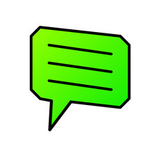 message icon vector simple design element/ chat symbol