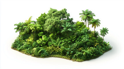 Fototapeta premium A beautiful small forest clipart