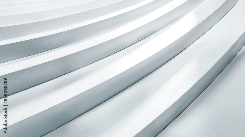 Poster A close-up shot of a unique white building with curved walls and smooth surface