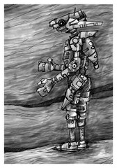 Alien creature, sketch - digital painting © neurostructure