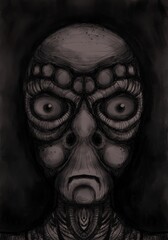 Alien creature, sketch - digital painting © neurostructure