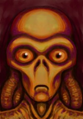Alien creature, sketch - digital painting © neurostructure