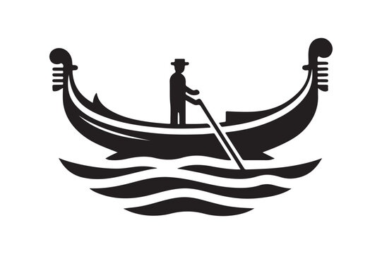 recommend clip art: Stunning Gondola Silhouettes in Vector Format – Perfect for Print & Web