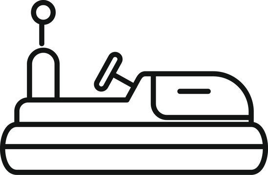 recommend clip art: Simple line icon of a hovercraft, a vehicle that travels on a cushion of air, often used for transportation