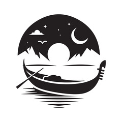 Stunning Gondola Silhouettes in Vector Format – Perfect for Print & Web