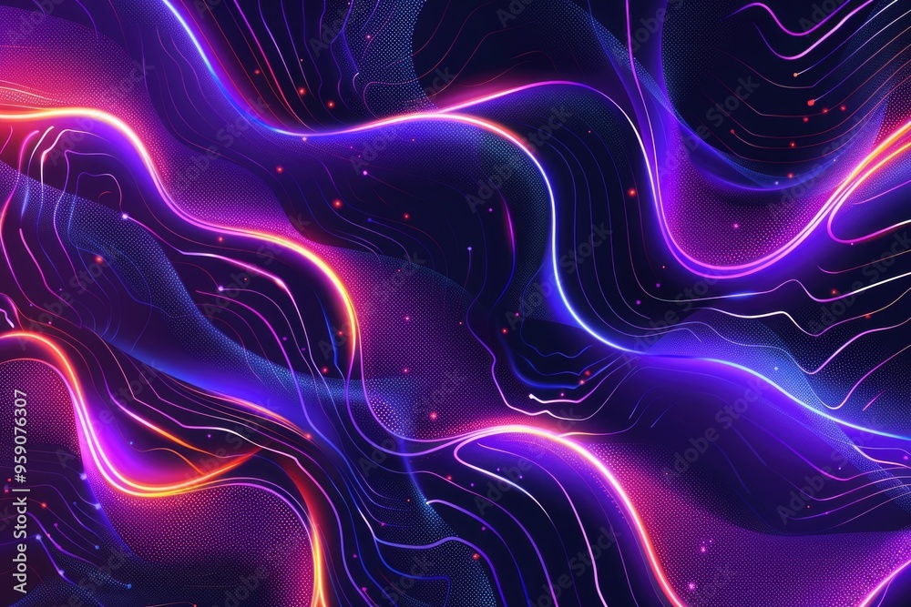 Poster purple and blue abstract background with lines