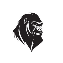 Obraz premium Gorilla in cartoon, doodle style . Image for t-shirt, web, mobile apps and ui. Isolated 2d vector illustration in logo, icon, sketch style, Eps 10, black and white. AI Generative