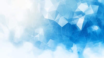 An abstract background featuring geometric shapes with gradients in shades of blue and white, ideal for technology-themed presentations