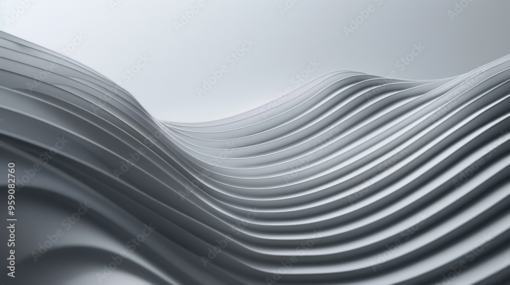 Poster An abstract representation of a wavy shape