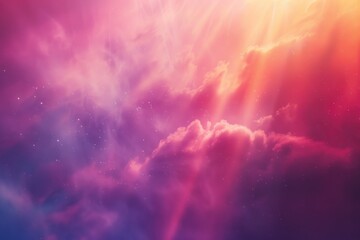 Fototapeta premium A plane flies through a vibrant blue sky filled with white clouds, offering a beautiful view