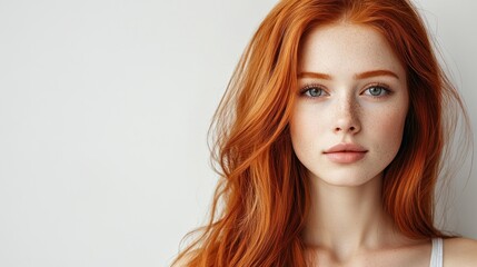 Naklejka premium Portrait of a Woman with Red Hair