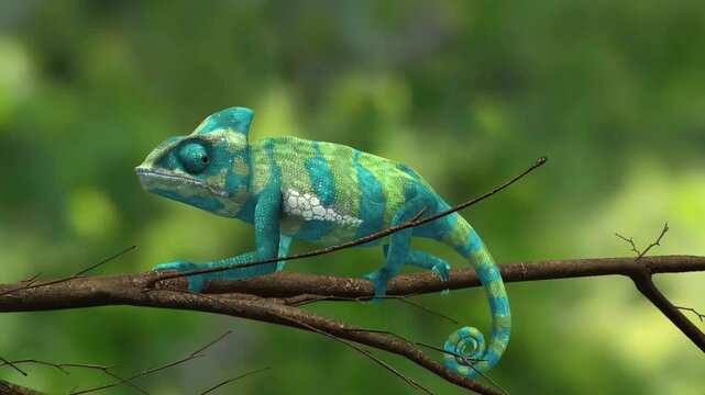 Veiled chameleon colour change