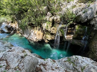 The Great Soča Gorge (Triglav National Park, Slovenia) - Grosse Soca-Schlucht oder Grosse Soca-Tröge, Nationalpark Triglav (Grosse Soca-Troege, Slowenien) - Velika korita Soče, Triglavski narodni park