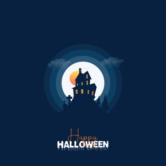 Happy Halloween party banner Background. Halloween Creative for social media post. 3D illustration.