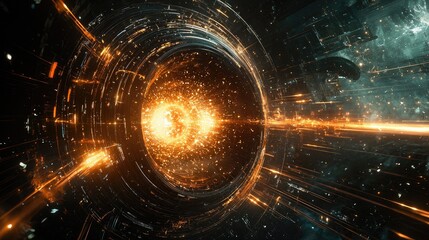 Obraz premium Detailed Cinematic Representation of Quantum Higgs Field