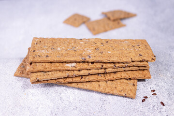 whole-grain sesame bread, healthy food