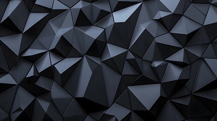 Fototapeta premium Dark gray geometric background with dark gray triangular shapes