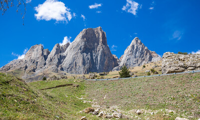 Panoramic view of the Caucasus mountains