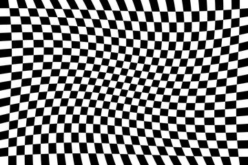Obraz premium Psychedelic checkered background. Abstract distorted psychedelic texture
