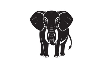 Elephant  silhouette vector illustration, Elephant  silhouette vector