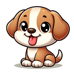 Obraz premium Cartoon cute puppy