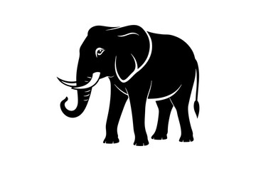 Elephant  silhouette vector illustration, Elephant  silhouette vector
