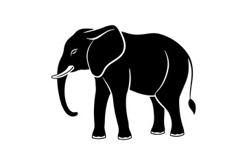 Elephant  silhouette vector illustration, Elephant  silhouette vector