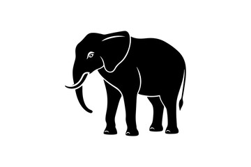 Elephant  silhouette vector illustration, Elephant  silhouette vector