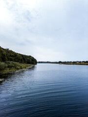 View of the lake with a forest