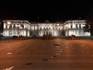 night view of the town country