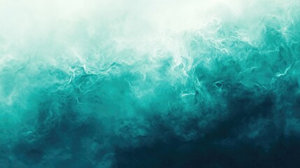 Obraz premium Emerald Green Water Color. Abstract Gradient teal white blue background for your graphic design
