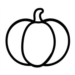 Outline Of Pumpkin. Vegan and Vegetarian Diet Concept Organic Food Icon