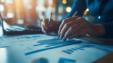 Digital Financial Reporting Tools, the transition to digital reporting in finance with an image showing professionals using financial reporting software or spreadsheets to generate reports