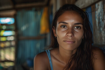 Portrait of an altruistic volunteer woman